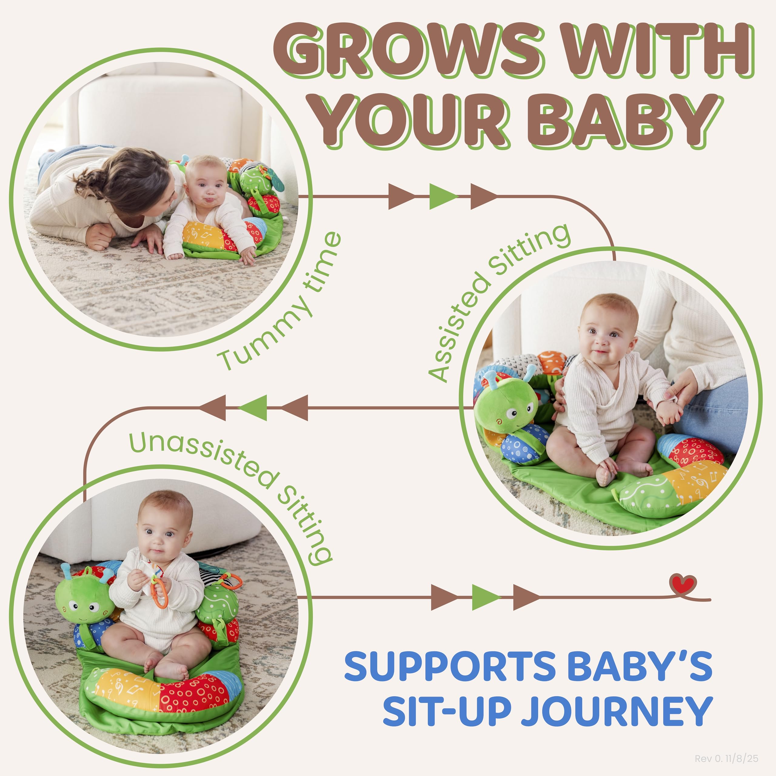 Knotly Charm infant lounger pillow offering cozy, supportive seating for newborns