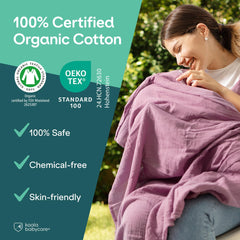 Koala Babycare absorbent burp cloths dry quickly for on-the-go feeding.