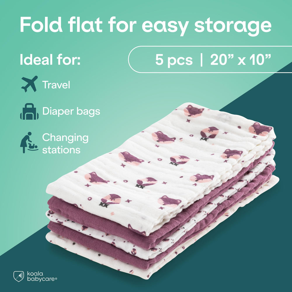 Koala Babycare burp cloths with durable seams endure frequent washing.