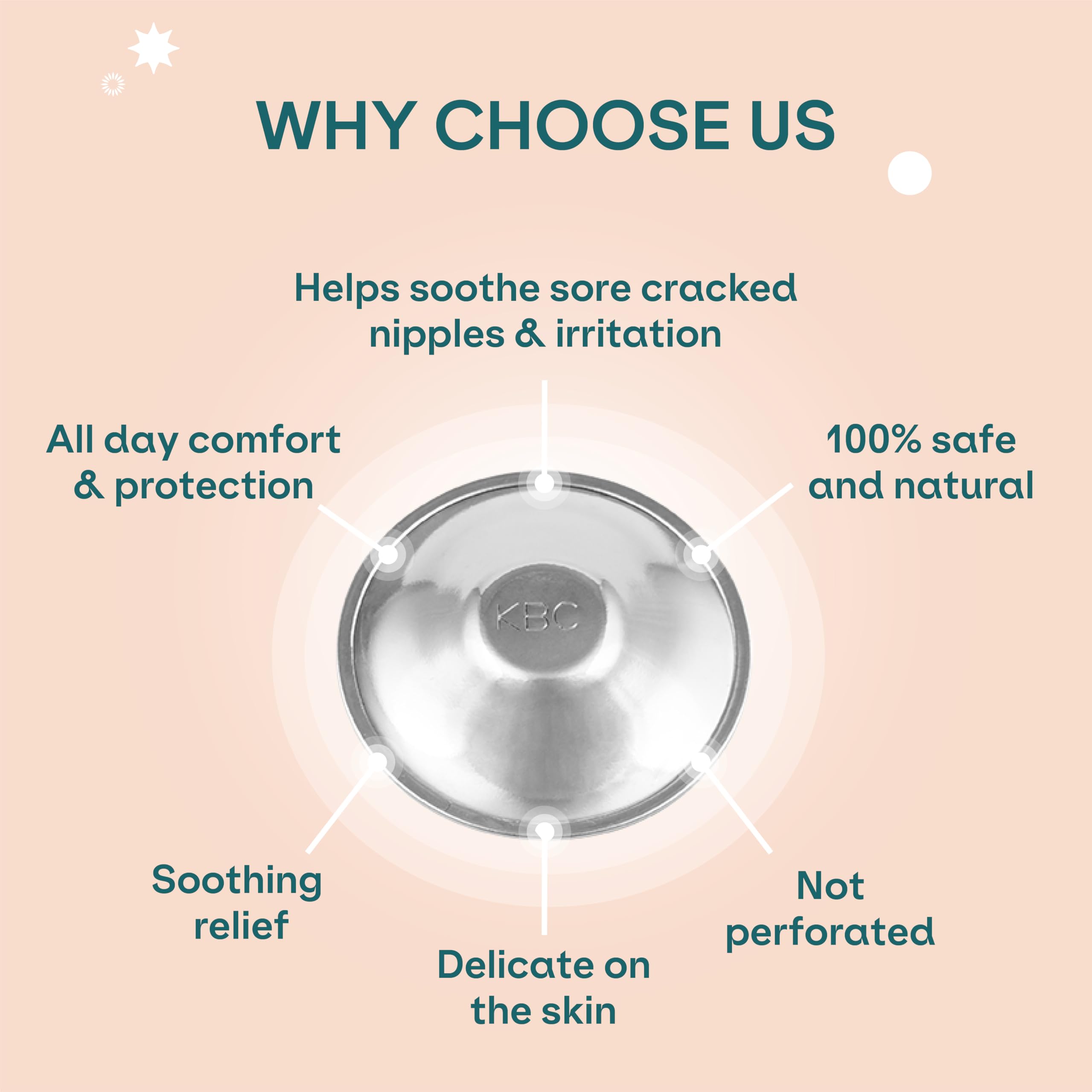 Koala Babycare original nursing cups silver maxi size for gentle nipple protection.
