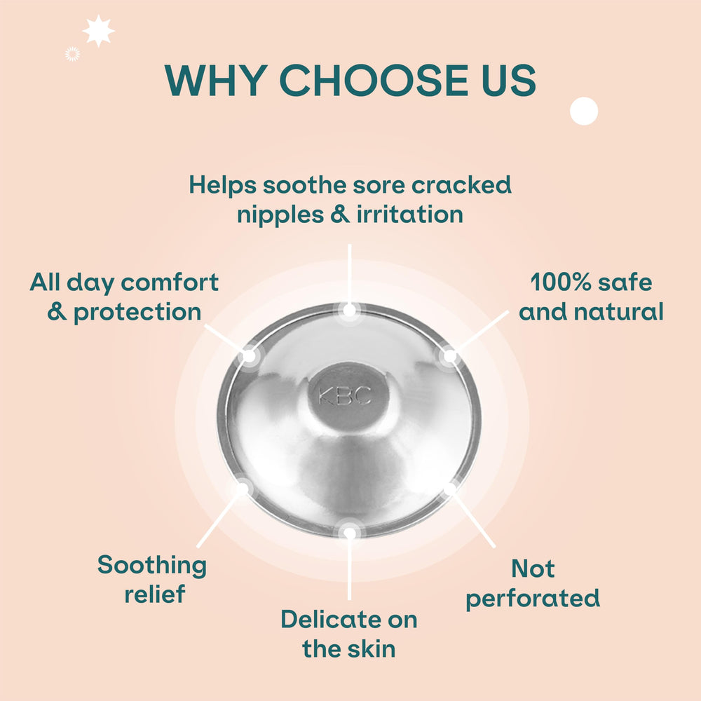 Koala Babycare original nursing cups silver maxi size for gentle nipple protection.
