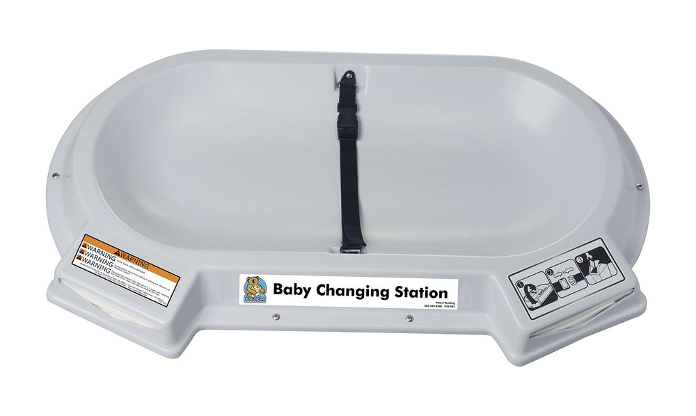 Koala Kare KB112-01CT countertop baby changing station in Grey Granite with safety strap