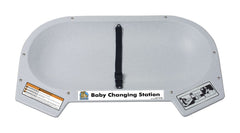 Koala Kare KB112-01RE recessed countertop changing station with safety strap for safe diaper changes.