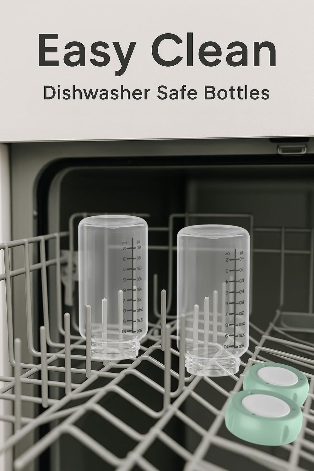 Sterilizer-compatible inner bottles simplify re-use between sessions.