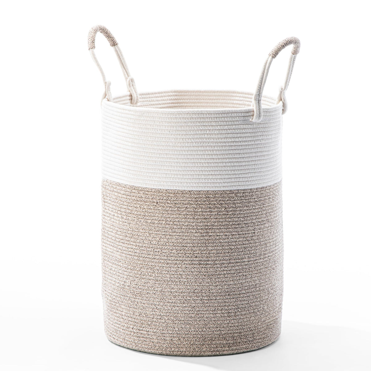 Kodomoore laundry basket with weave cotton rope for nursery storage and organization.