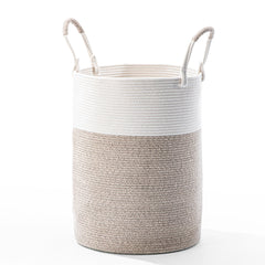 Kodomoore laundry basket with weave cotton rope for nursery storage and organization.