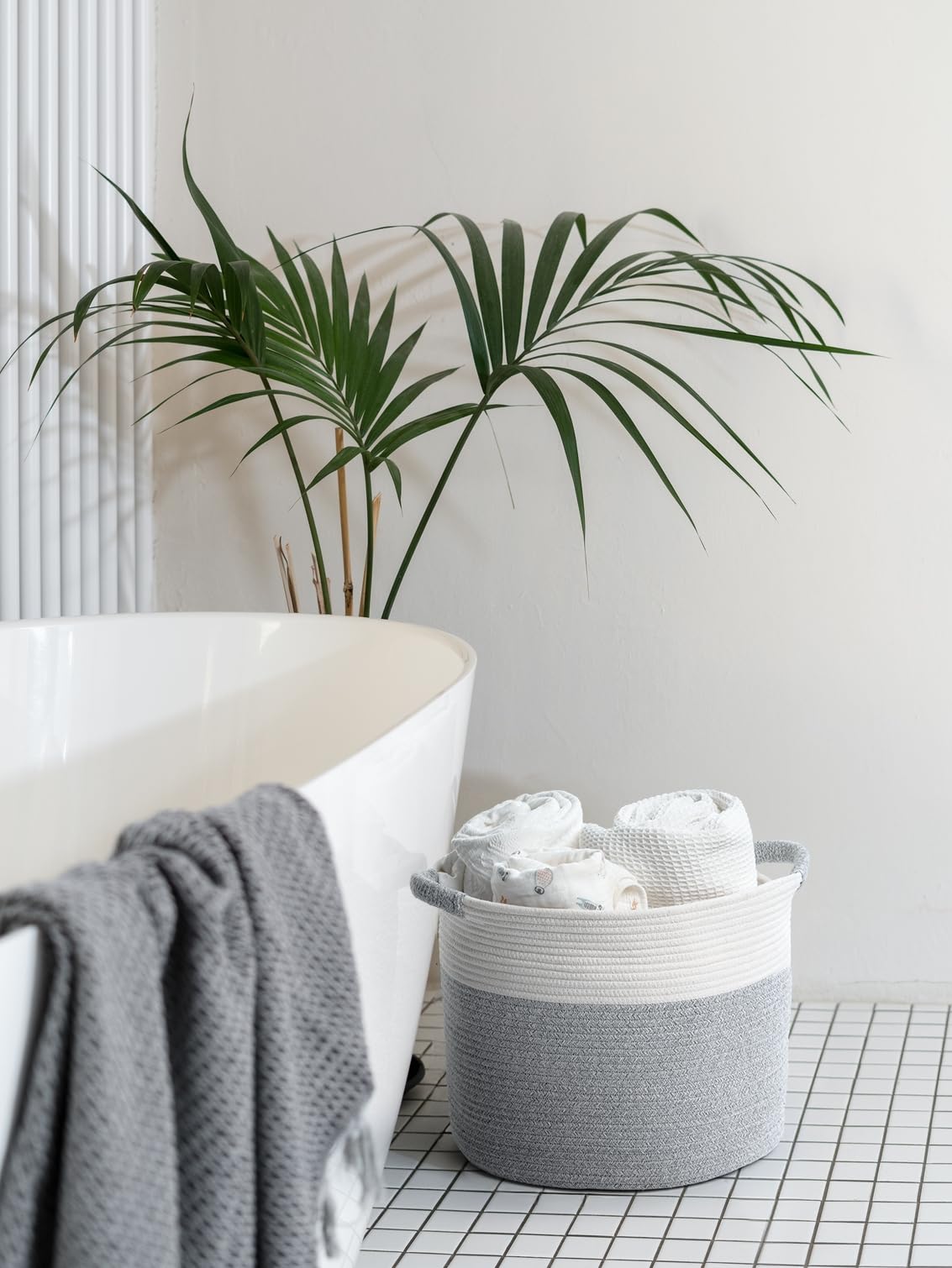 Kodomoore living room storage adds decorative organization.