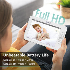 Kokit 4x zoom provides close-up views of baby’s breathing and tiny movements from a distance.