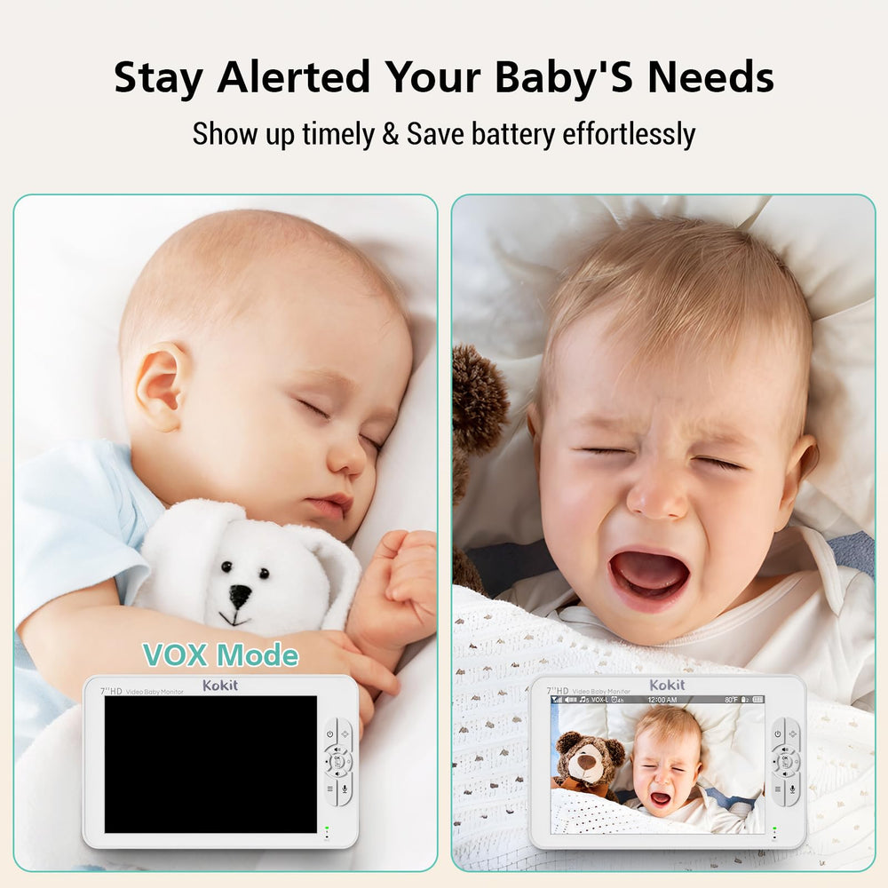 Kokit night vision with VOX mode shows a clear dark room and instant alerts.