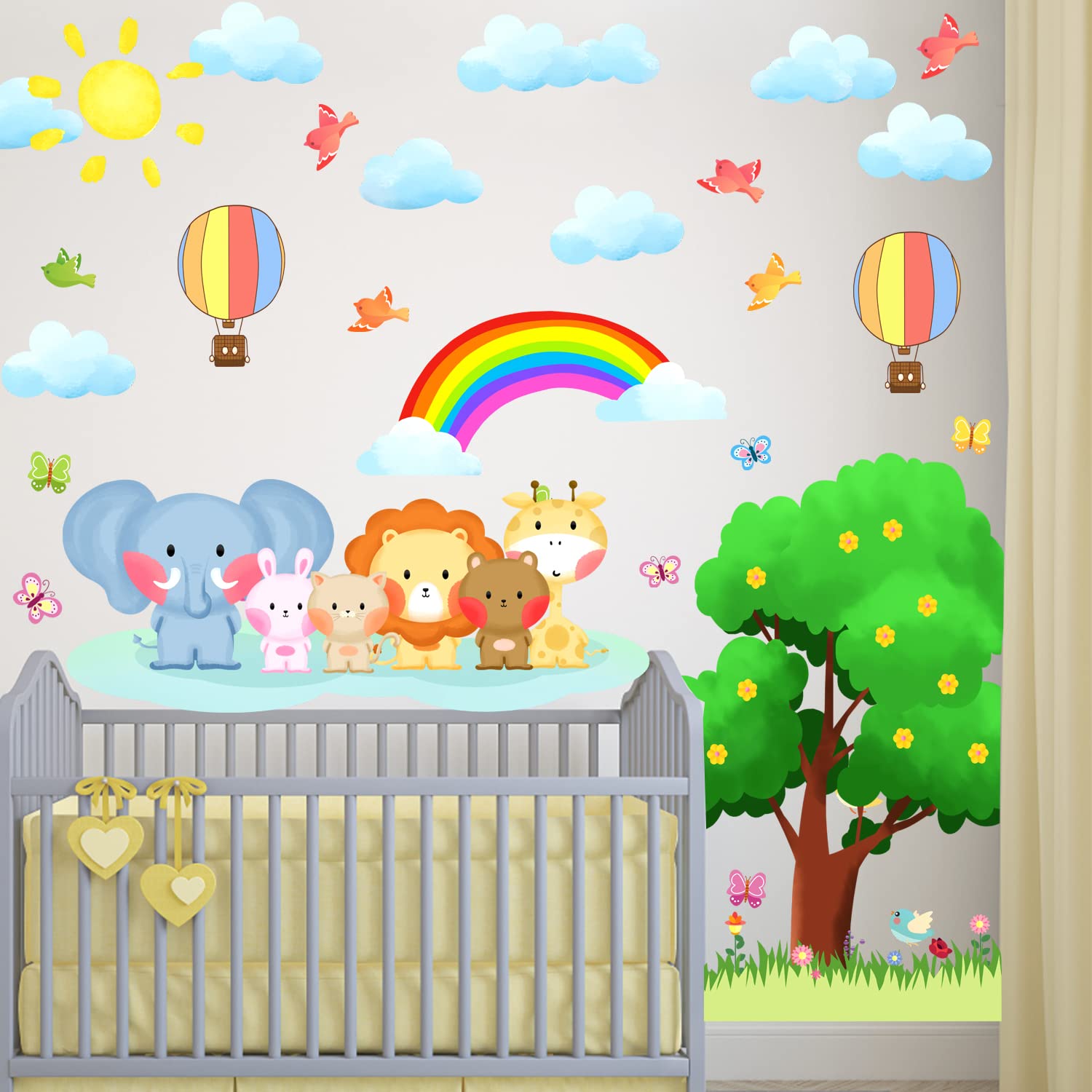 KOKOLAP birds and butterflies wall sticker adds motion and charm.