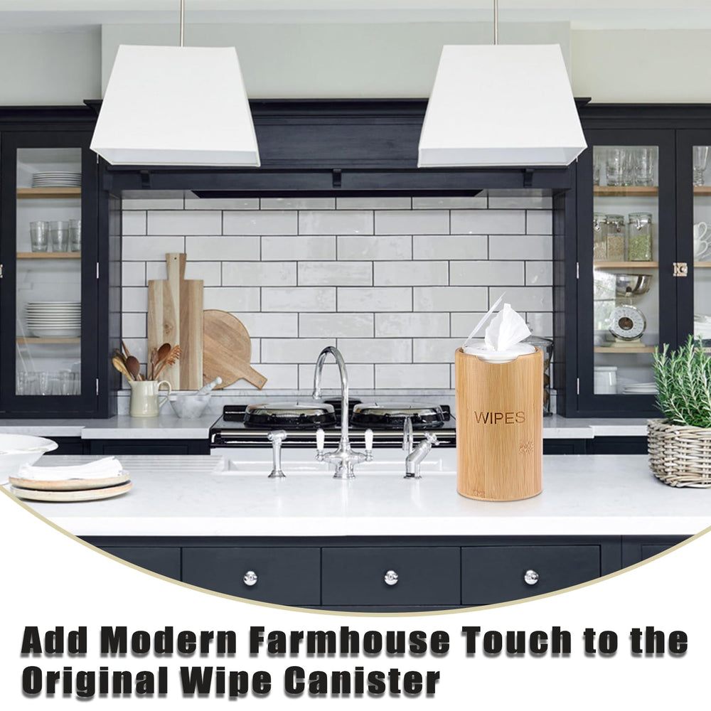 Kokone farmhouse-style wipes dispenser complements rustic or modern spaces.