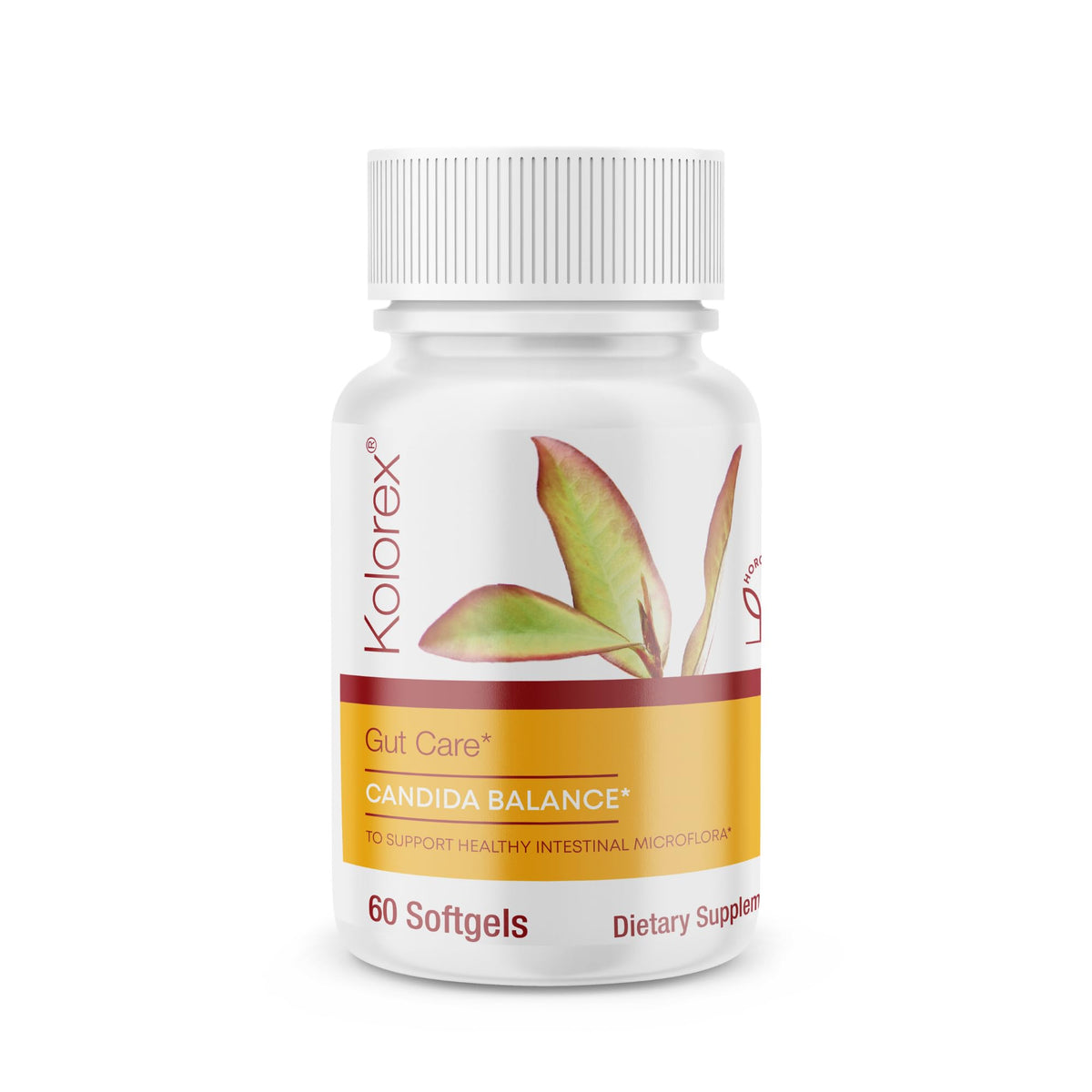 Kolorex Gut Care bottle with capsules supports digestive micro-flora balance.