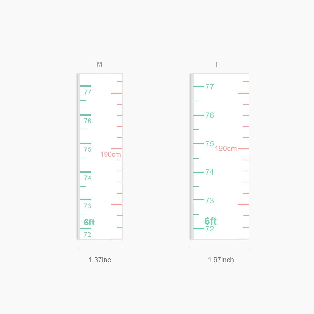 KOLYMAX acrylic height chart, waterproof and easy to clean for long-lasting use.