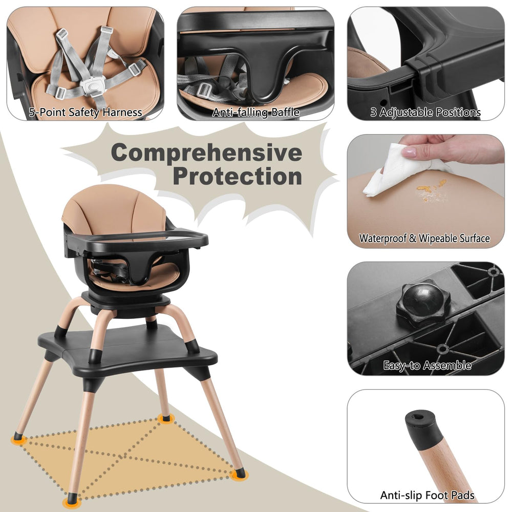 Komcot easy-clean seat and tool-free assembly simplify setup and cleanup.