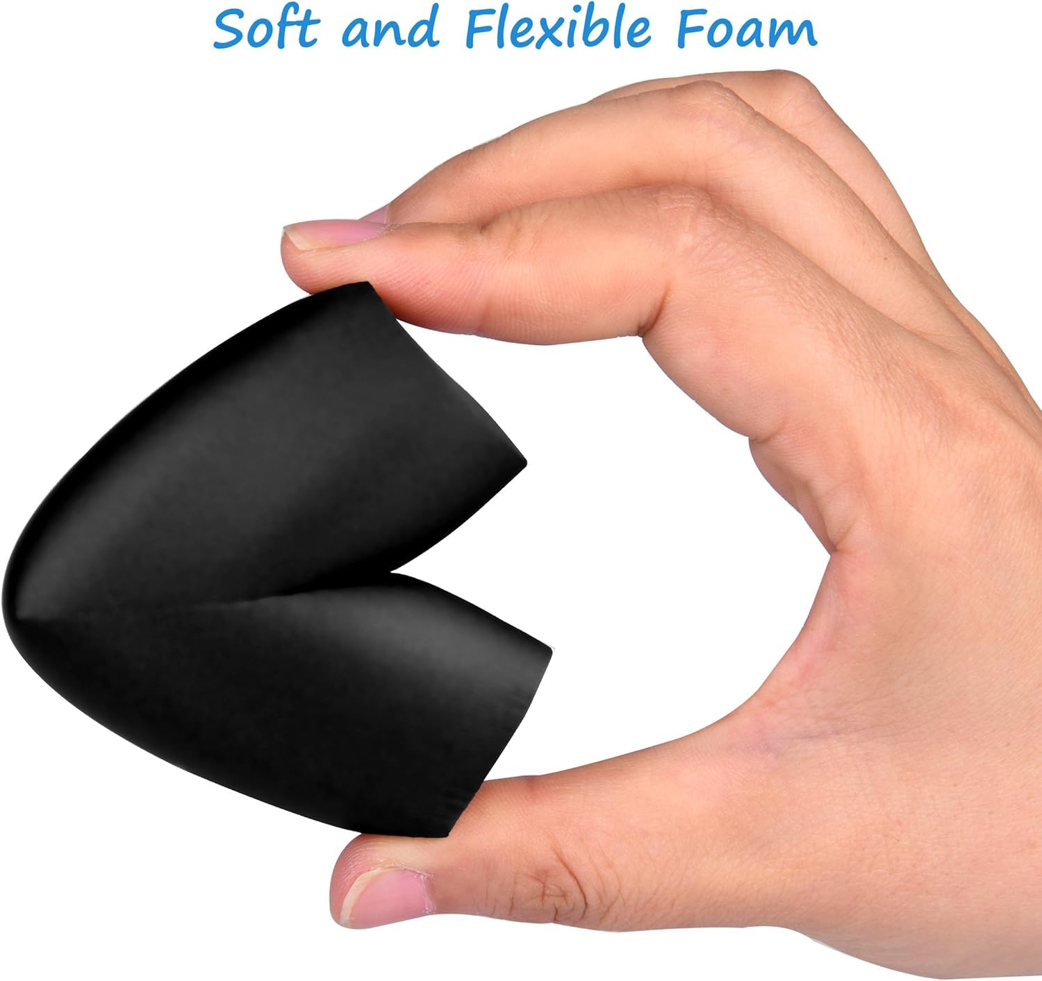 Komfortology black corner protectors blend with furniture while guarding edges.