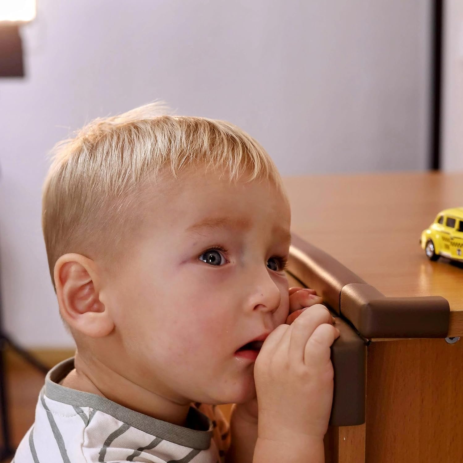 Komfortology table and kitchen corner guard protects counter edges during meals and play.