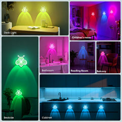 KOMILIFT bee-design night light with warm white and RGB colors for cozy rooms.