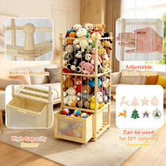 Open top tier and bottom drawer design helps grab favorites quickly.