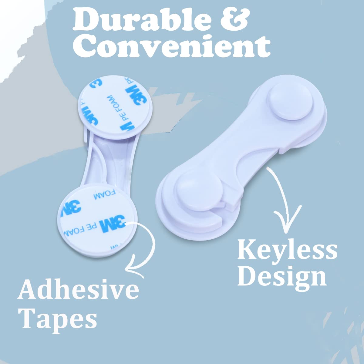 KongNai cabinet lock secures drawers and cabinets in kitchen or bathroom.