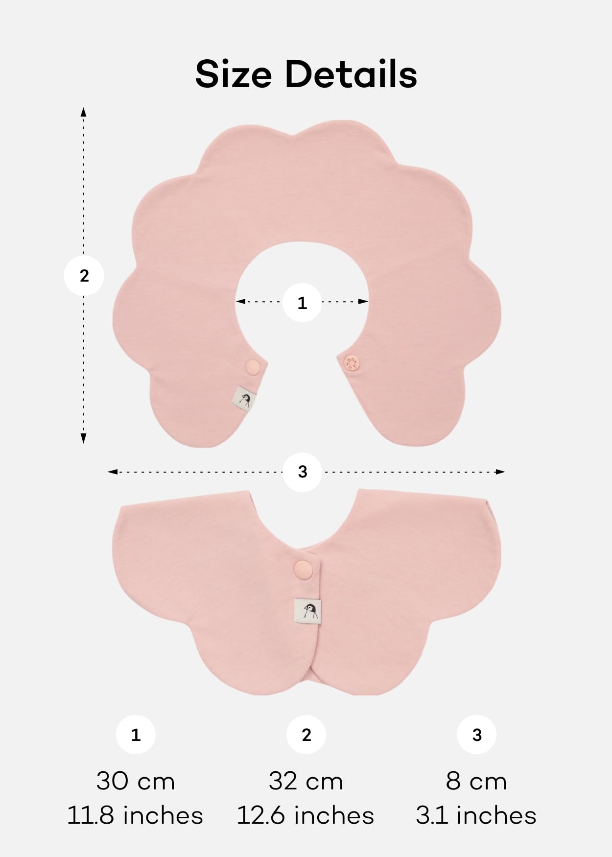 UV-blocking Konny bib fabric protecting baby’s skin on sunny days.