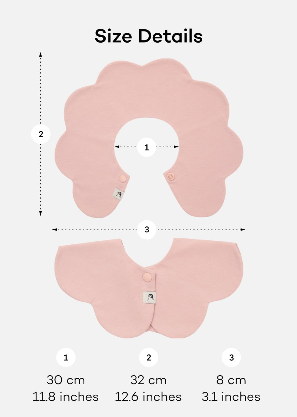 UV-blocking Konny bib fabric protecting baby’s skin on sunny days.