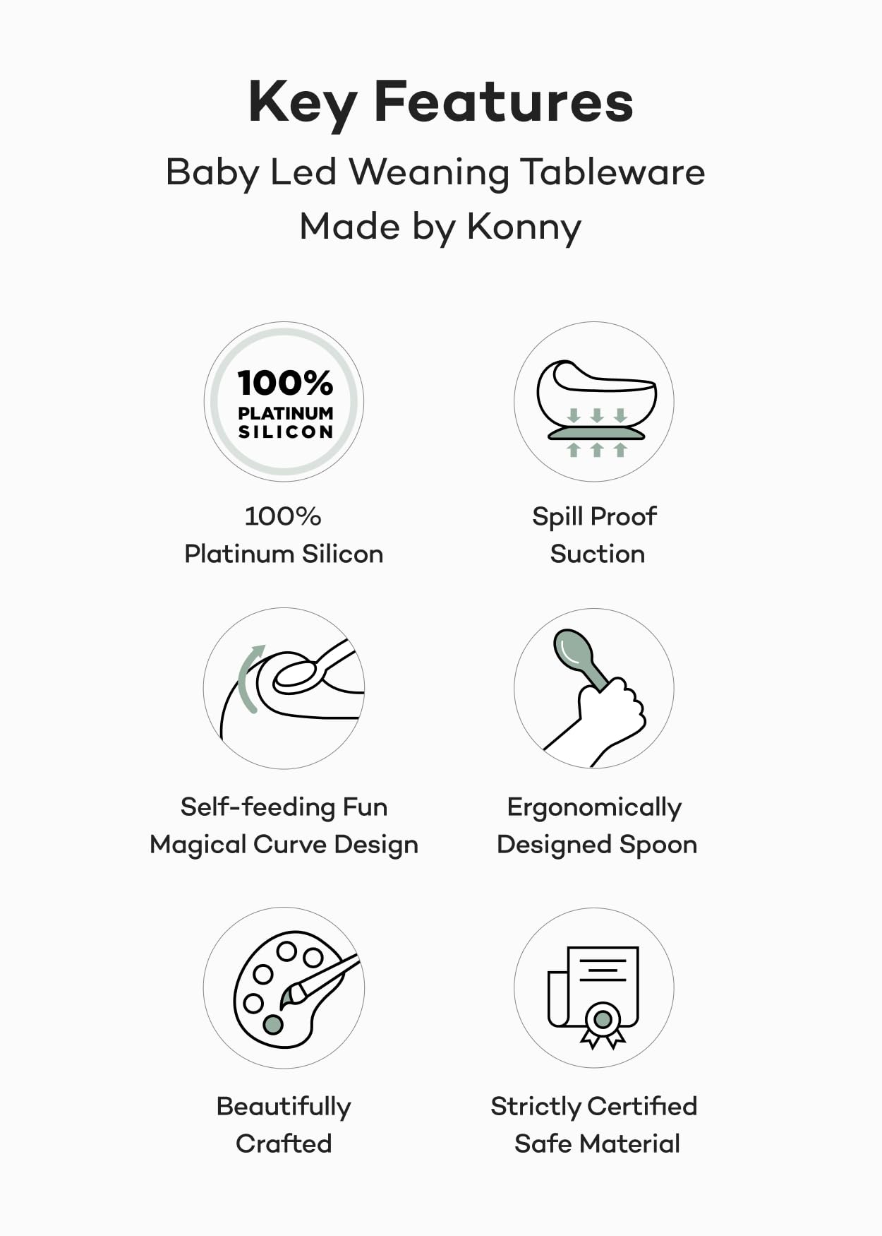 Konny baby-led weaning set supports independent feeding routines
