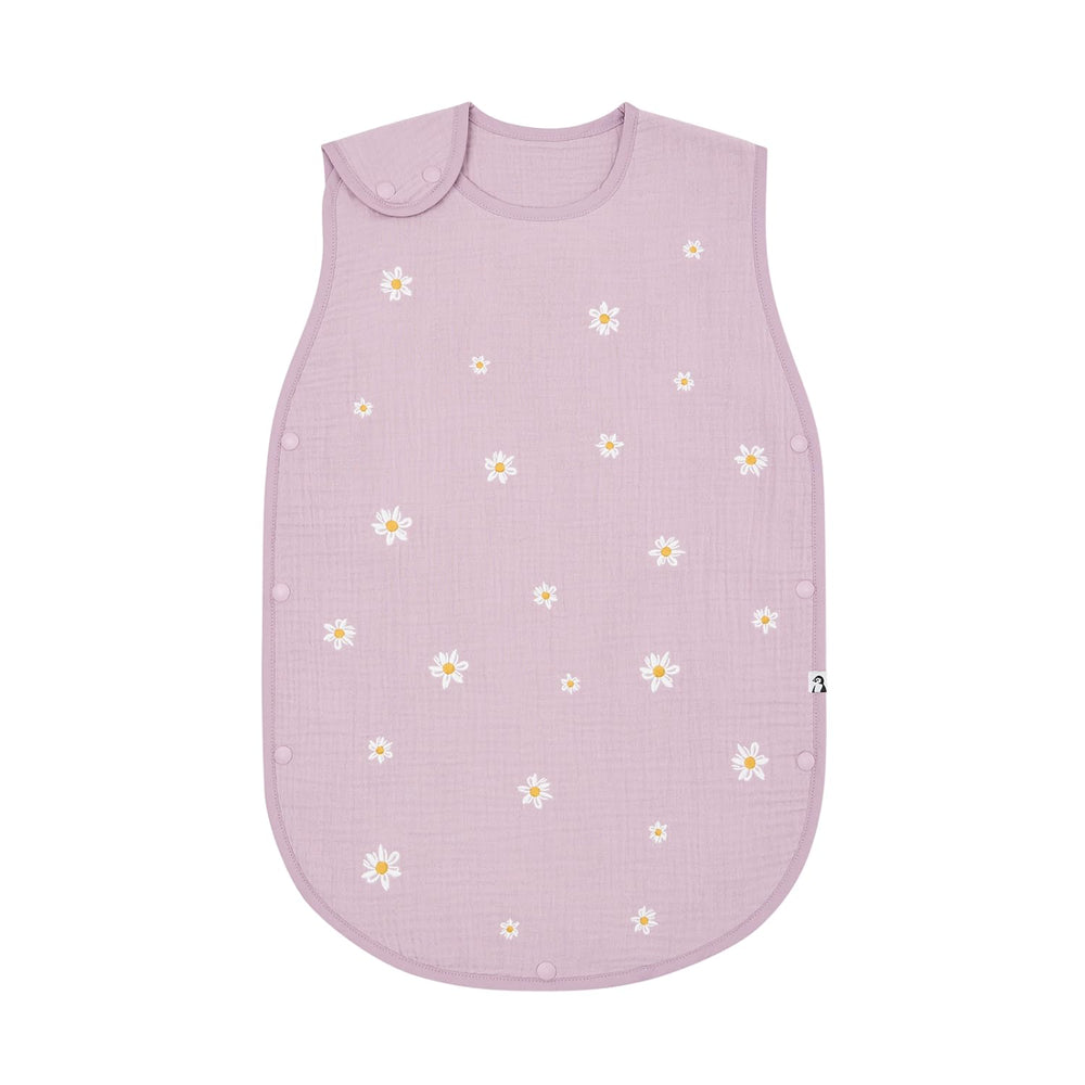 Konny Daisy sleep sack front view with breathable six-layer cotton gauze for comfort