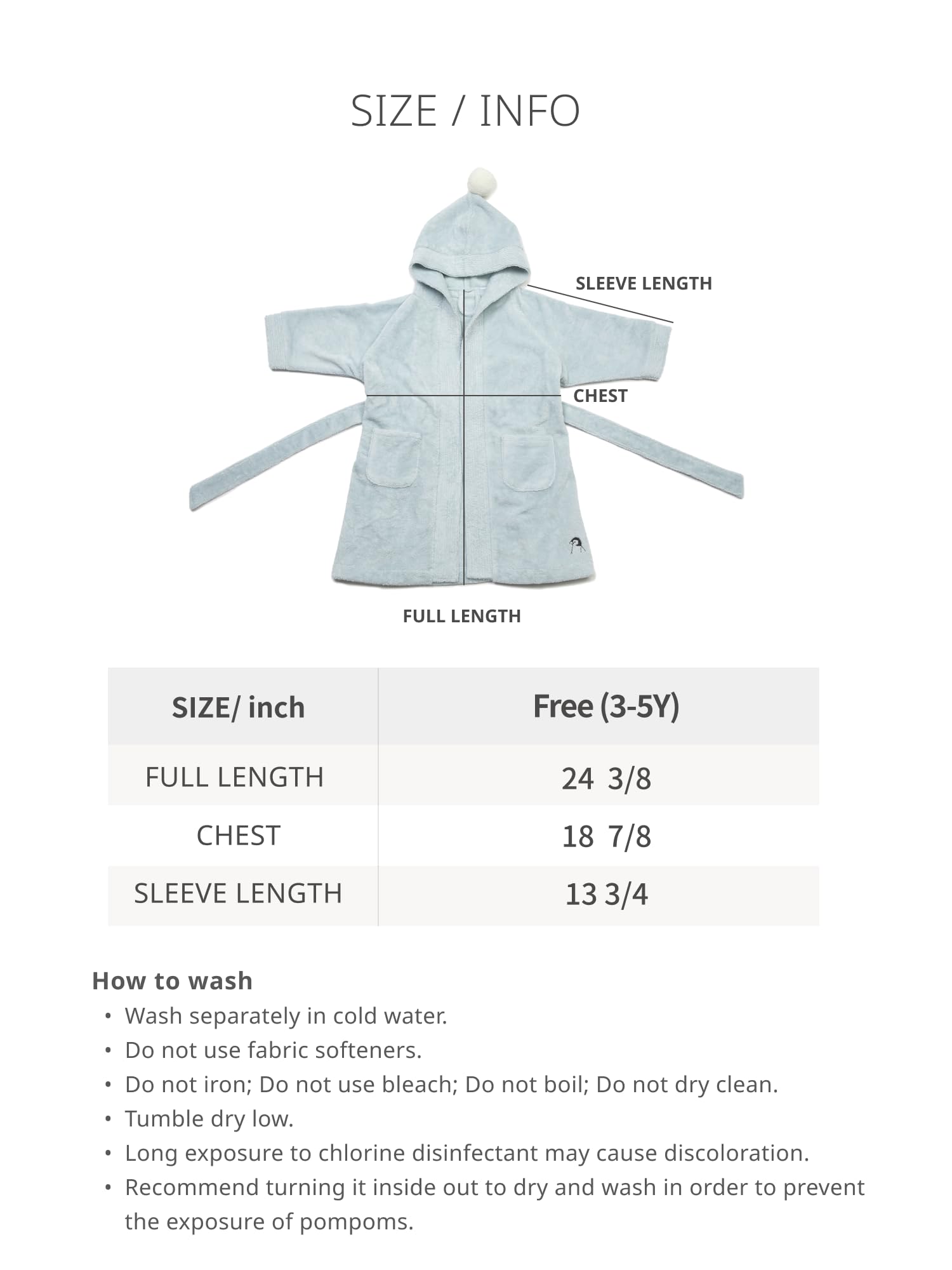 Durable stitching on Konny Kids bathrobe for everyday adventures