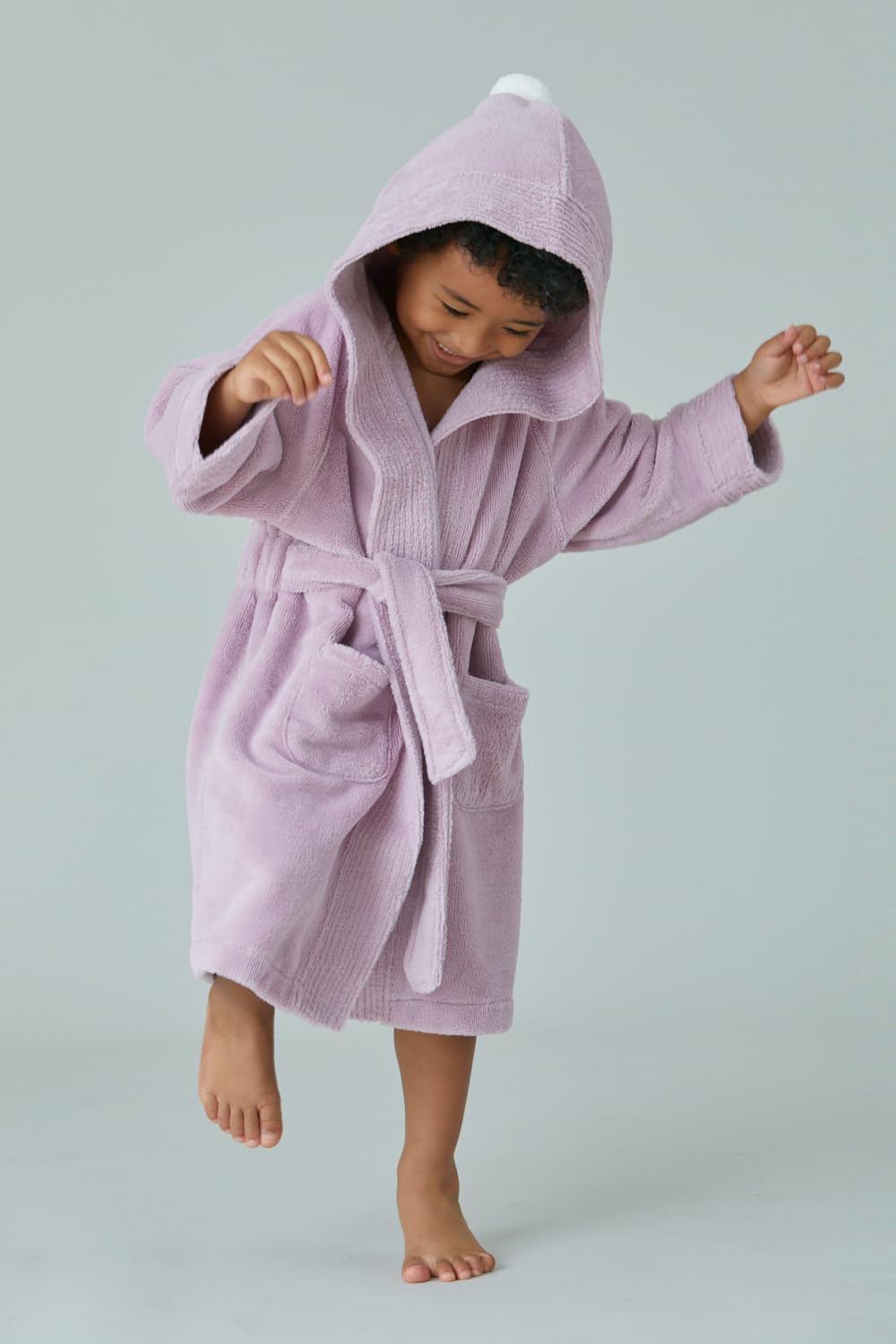 Removable care-label on Konny Kids bathrobe for easier washing