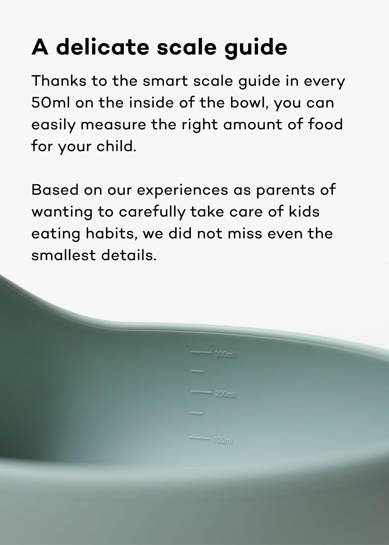 Konny magic-curve design supports controlled scooping during meals