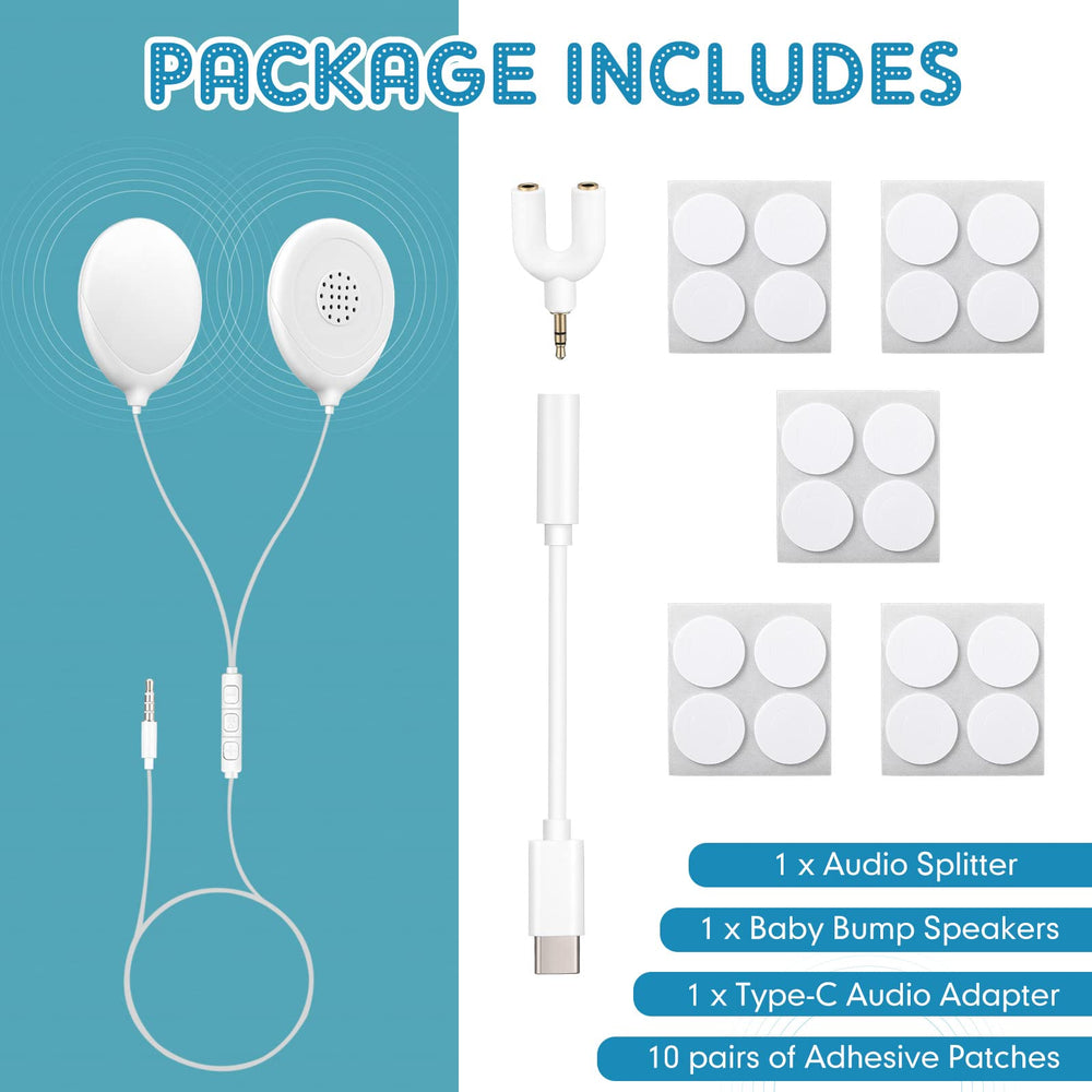 Konohan belly headphones attachments and accessories for easy setup