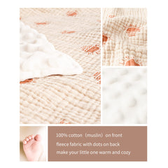 Konssy baby blanket back dotted fleece for cozy warmth