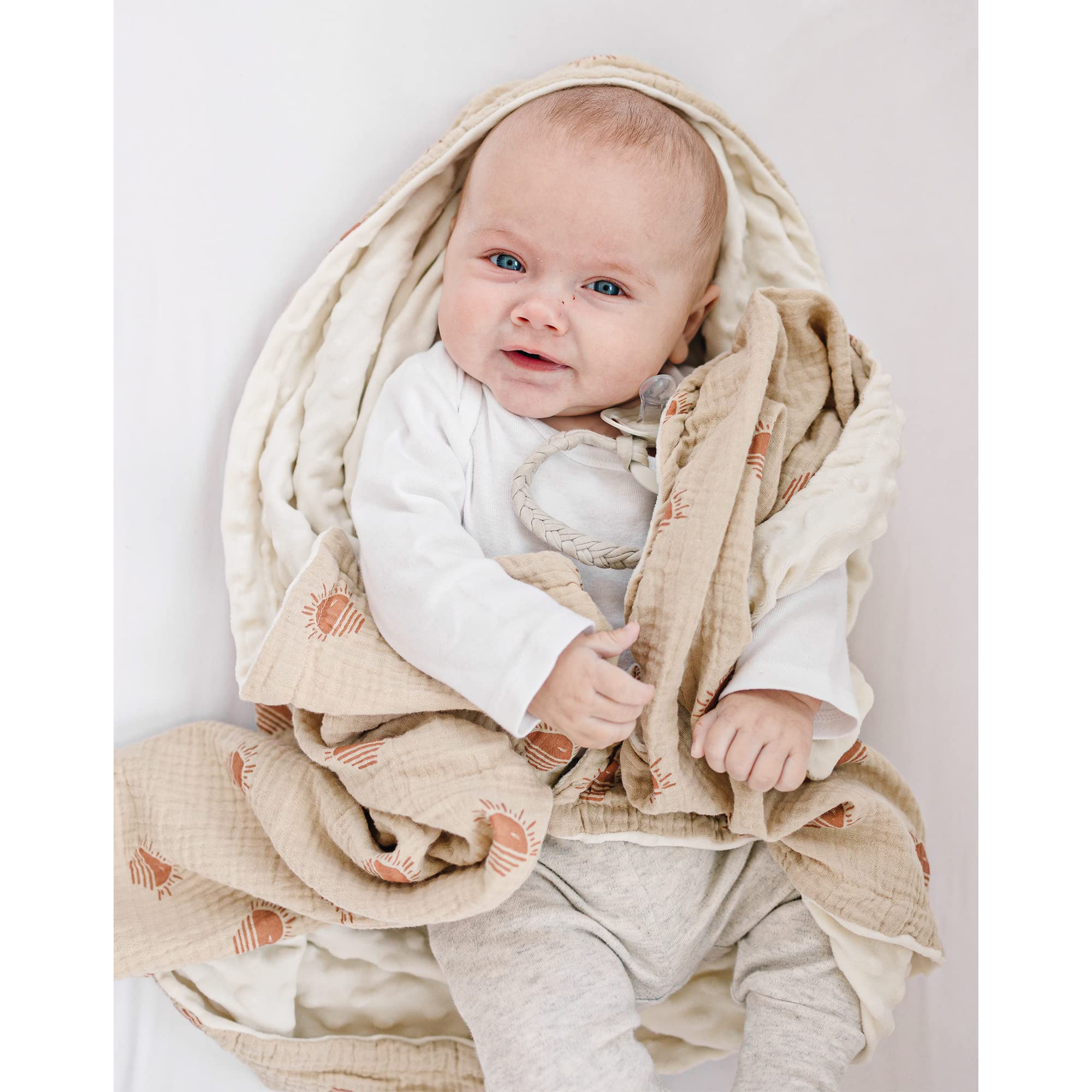 Konssy baby blanket multipurpose use as nursing cover or stroller shade
