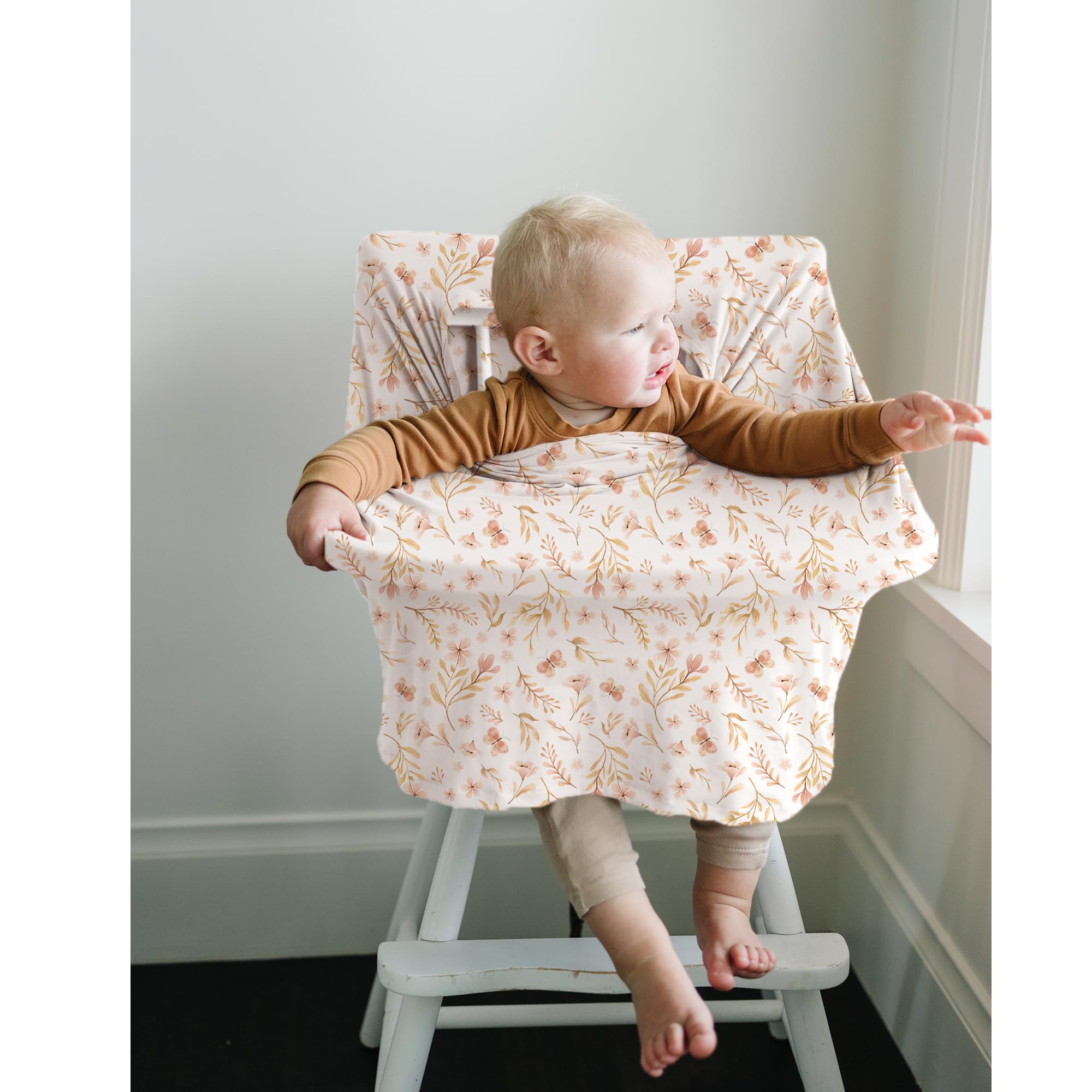 Konssy Baby Car Seat Cover shopping cart cover shields baby from germs.