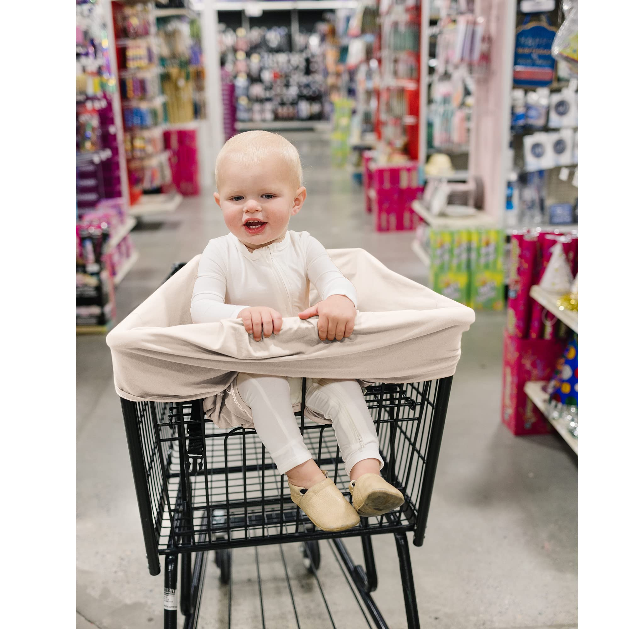 Konssy baby car seat cover protects your little one from sun and wind.