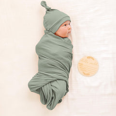 Konssy baby headband matching beanie set as cute accessory option.