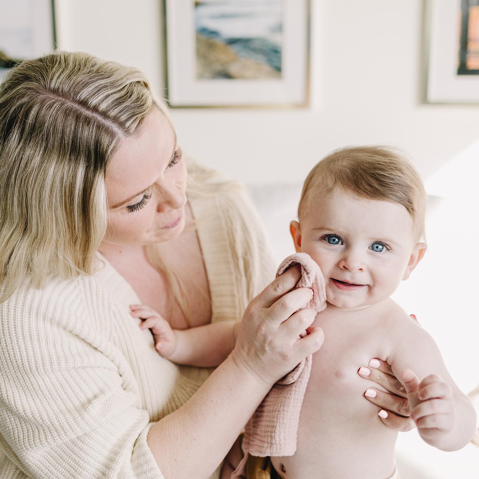 Konssy washcloth ideal for on the go baby care.