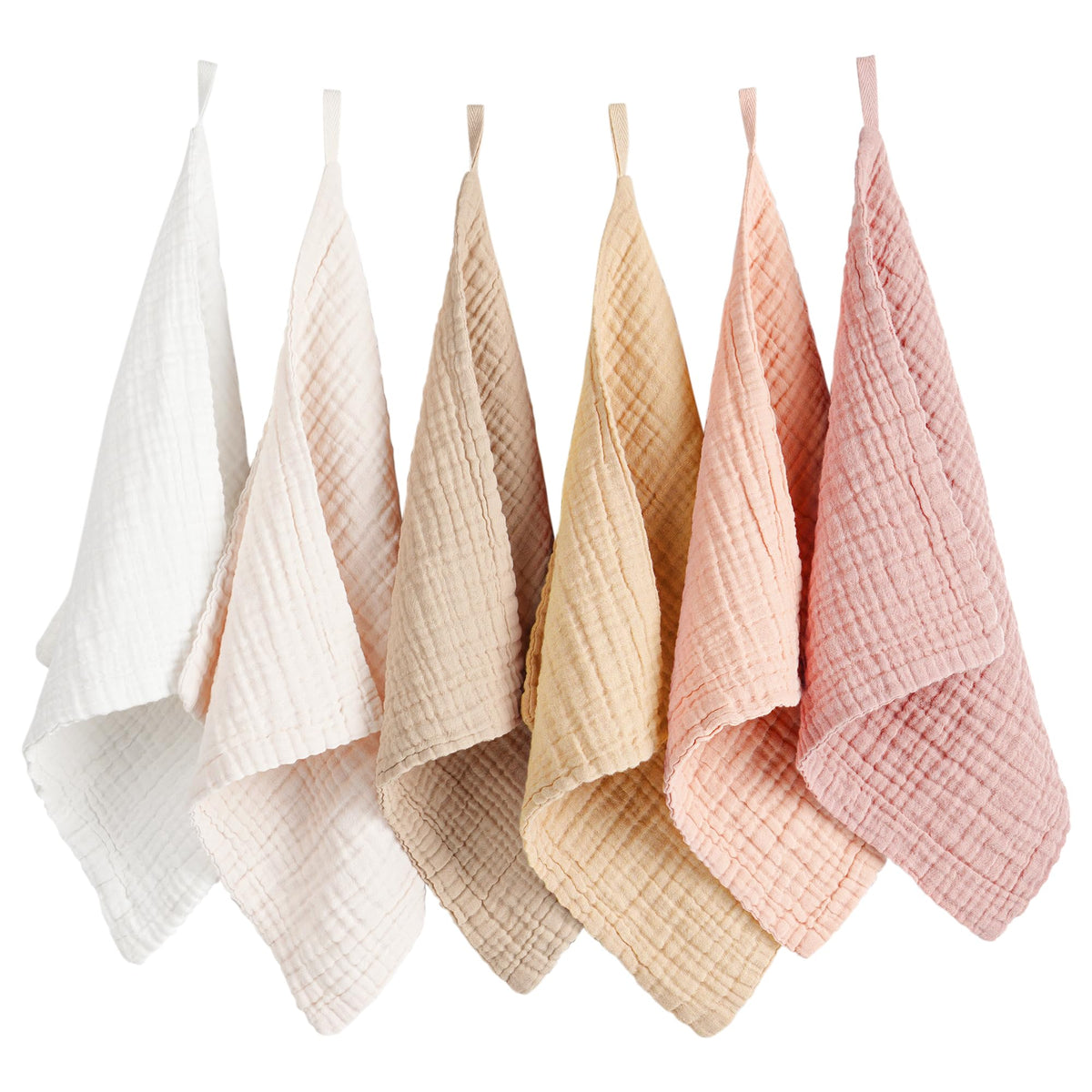 Konssy baby muslin washcloths with ultra-soft touch for gentle cleansing.
