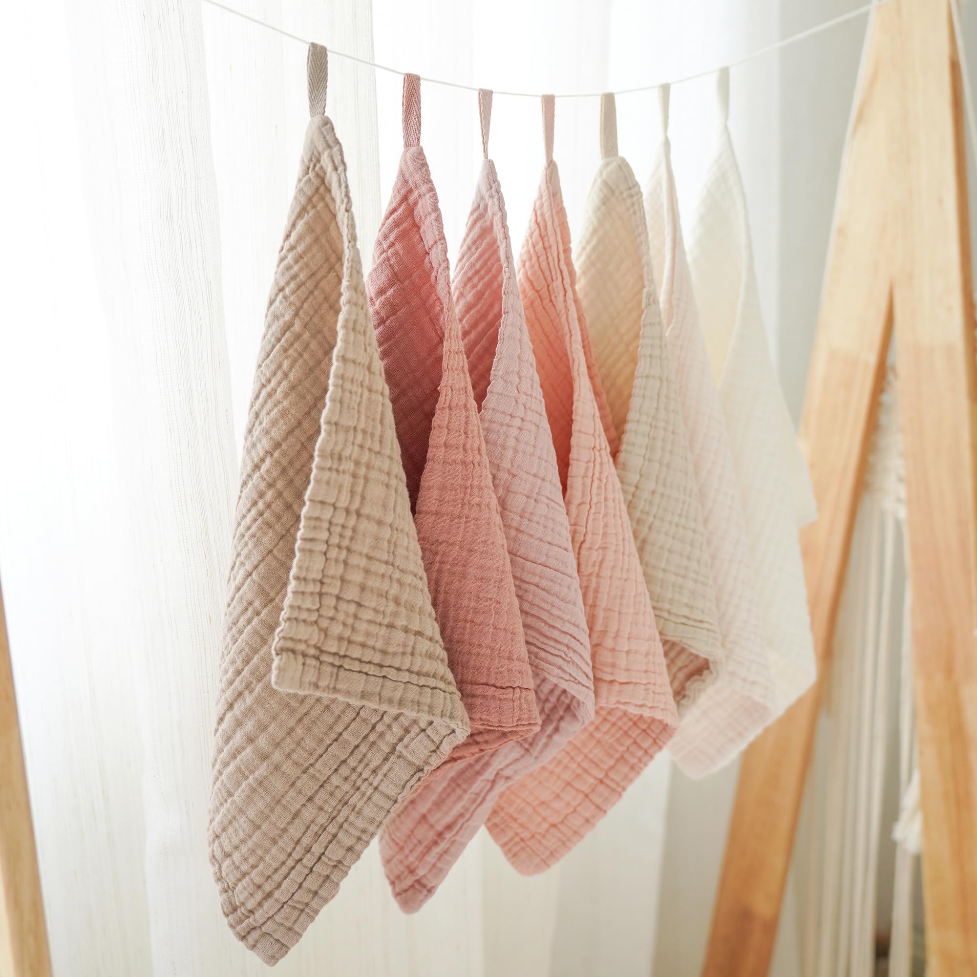 Konssy baby muslin washcloths on-the-go pack ready for travel care.