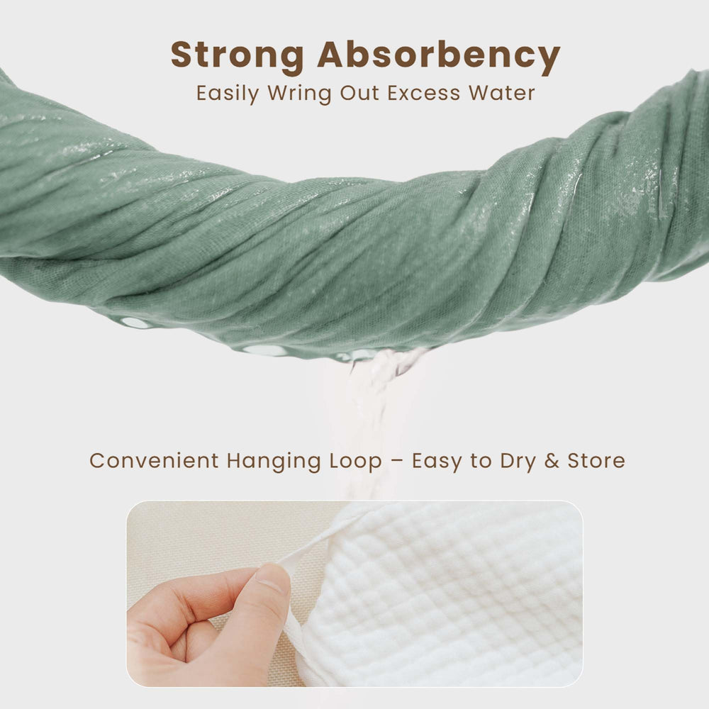 Konssy 2-pack towels provide soft, absorbent comfort after every bath