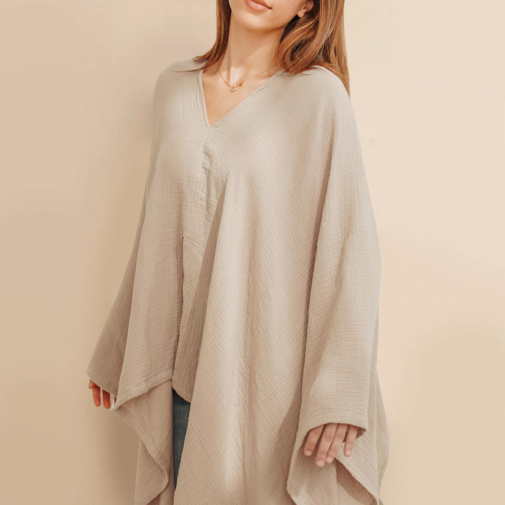 Konssy breastfeeding cover in soft cotton for gentle skin contact.