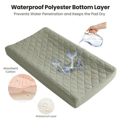 Konssy changing pad cover cream offering soft quilted comfort