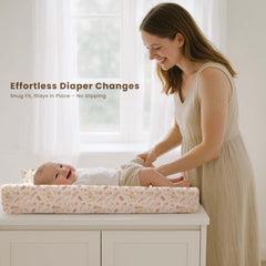 Konssy changing pad cover machine washable for quick, easy cleanup