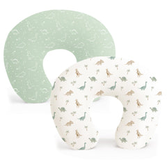 Konssy Dino Jungle nursing pillow cover with soft, breathable fabric for gentle feeding.