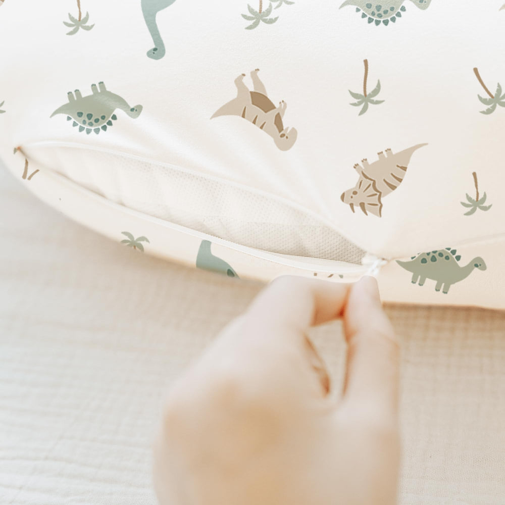 Konssy Dino Jungle nursing pillow cover is durable for daily use.