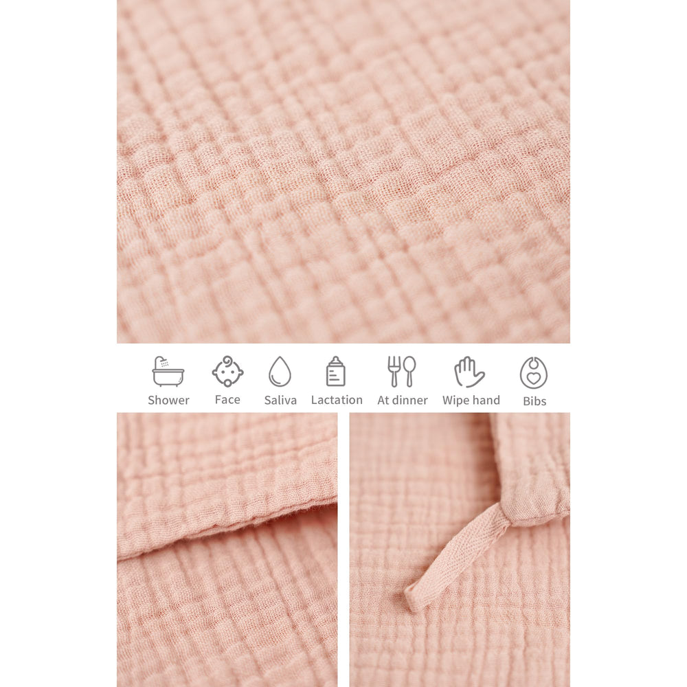 Konssy versatile washcloths double as burp cloths and nursing covers.