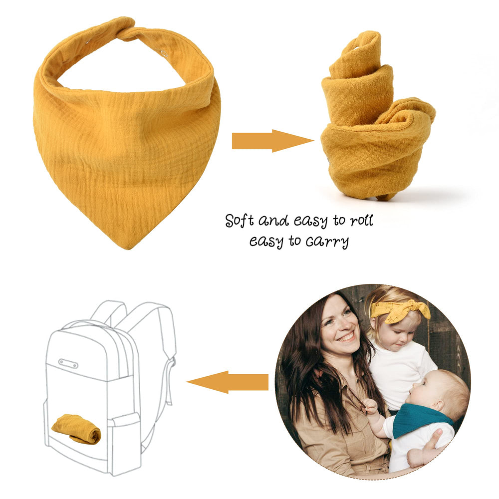 Konssy machine-washable bib collection shown in everyday care routine.