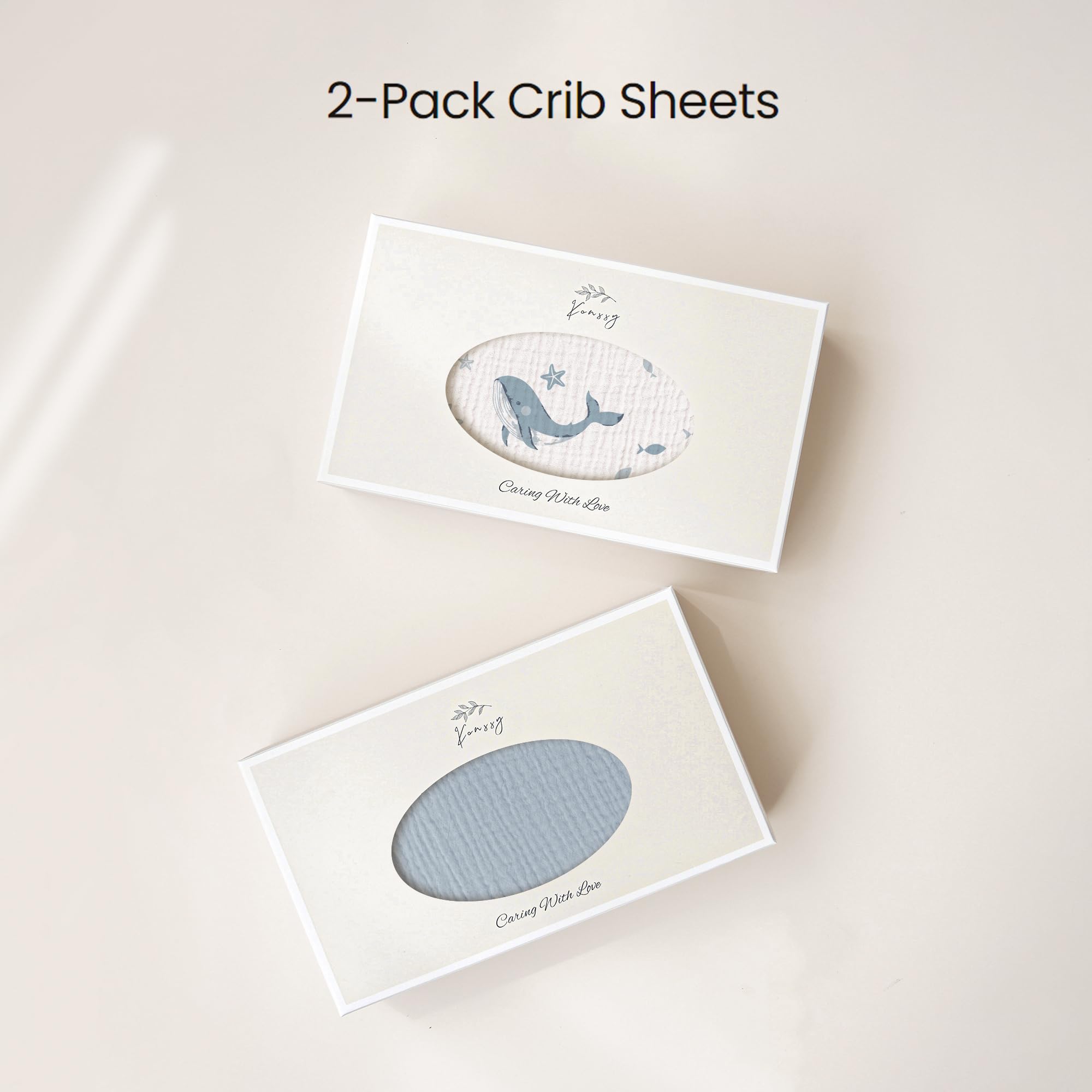 Machine-washable crib sheets simplify cleaning and daily care.