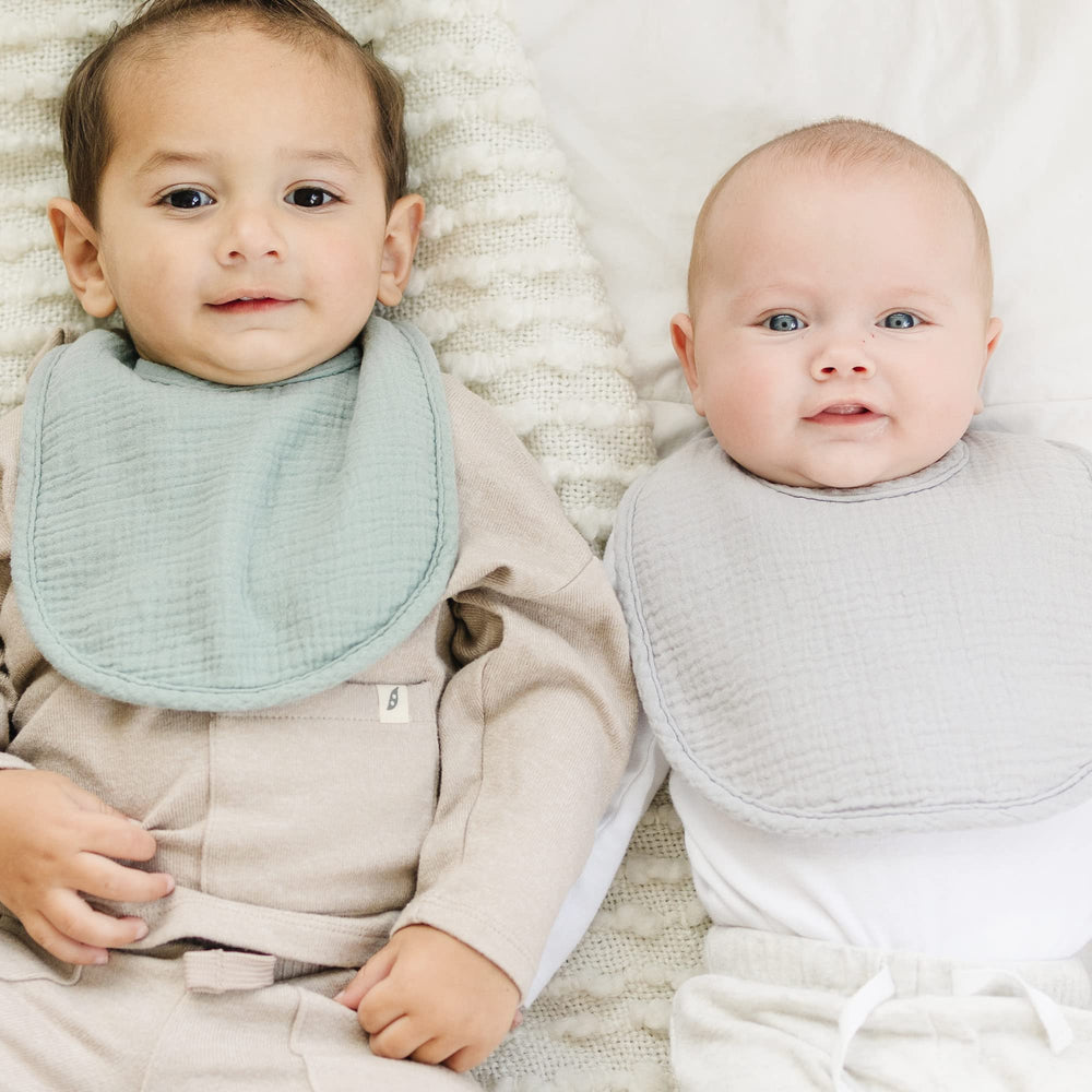 Konssy muslin bibs offer multi-use as burp cloths, washcloths, and wipes
