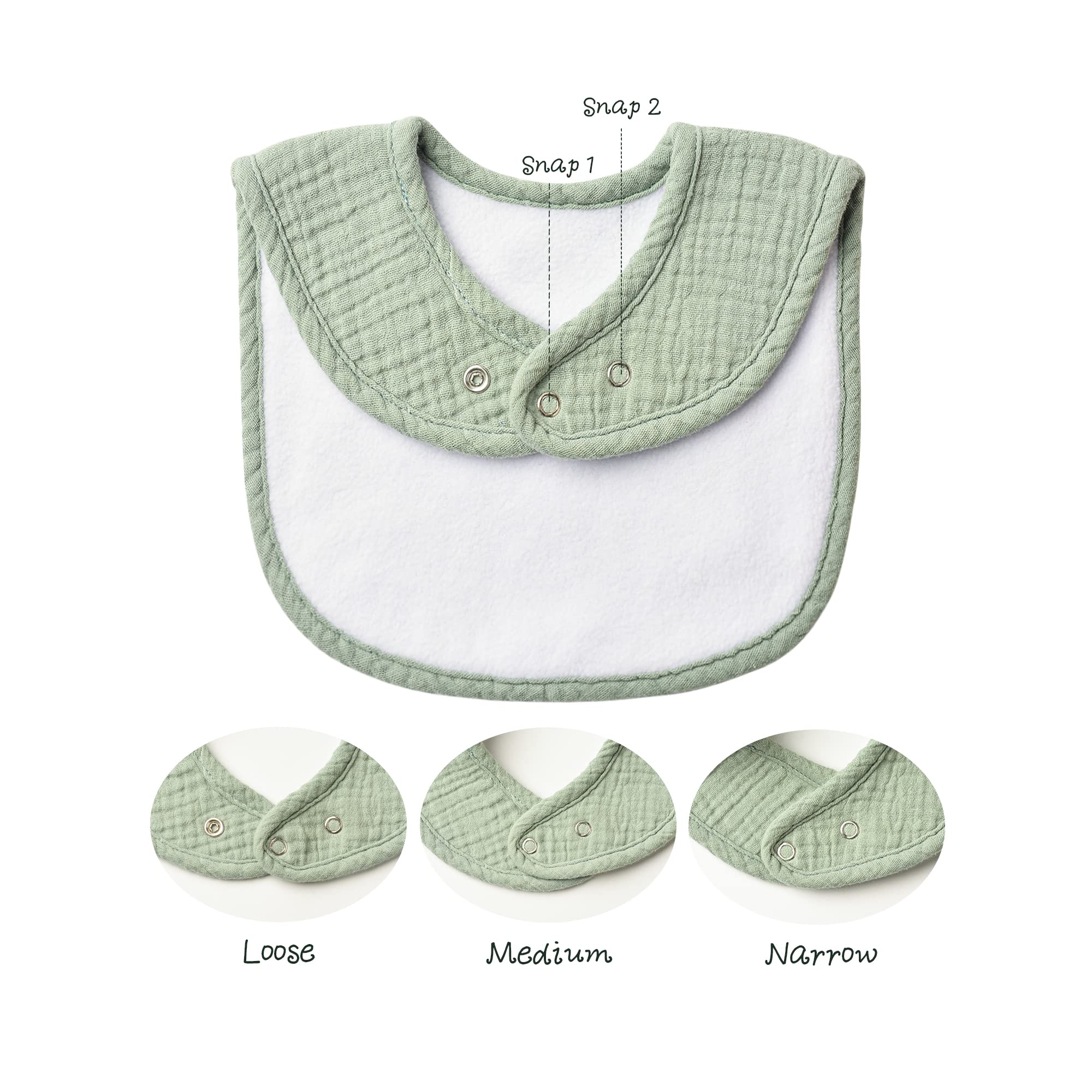Konssy bib with absorbent back to help keep outfits dry during teething